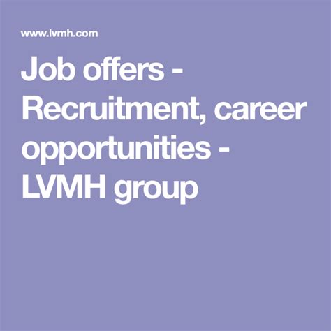 lvmh job offers.